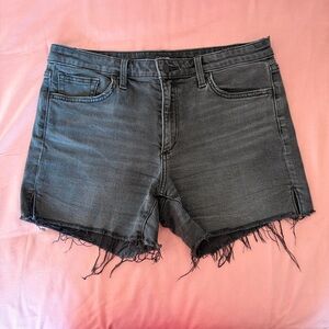 Joes Jeans Faded Black Denim Cut Off Raw Hem Shorts - size 28